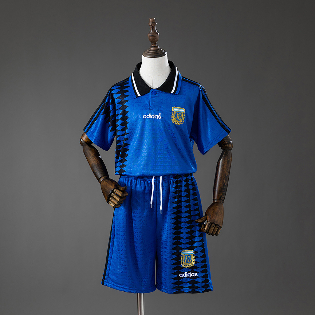 Argentina 1994 Visitante Retrô Kit infantil Tamanho 16-28, foto 1