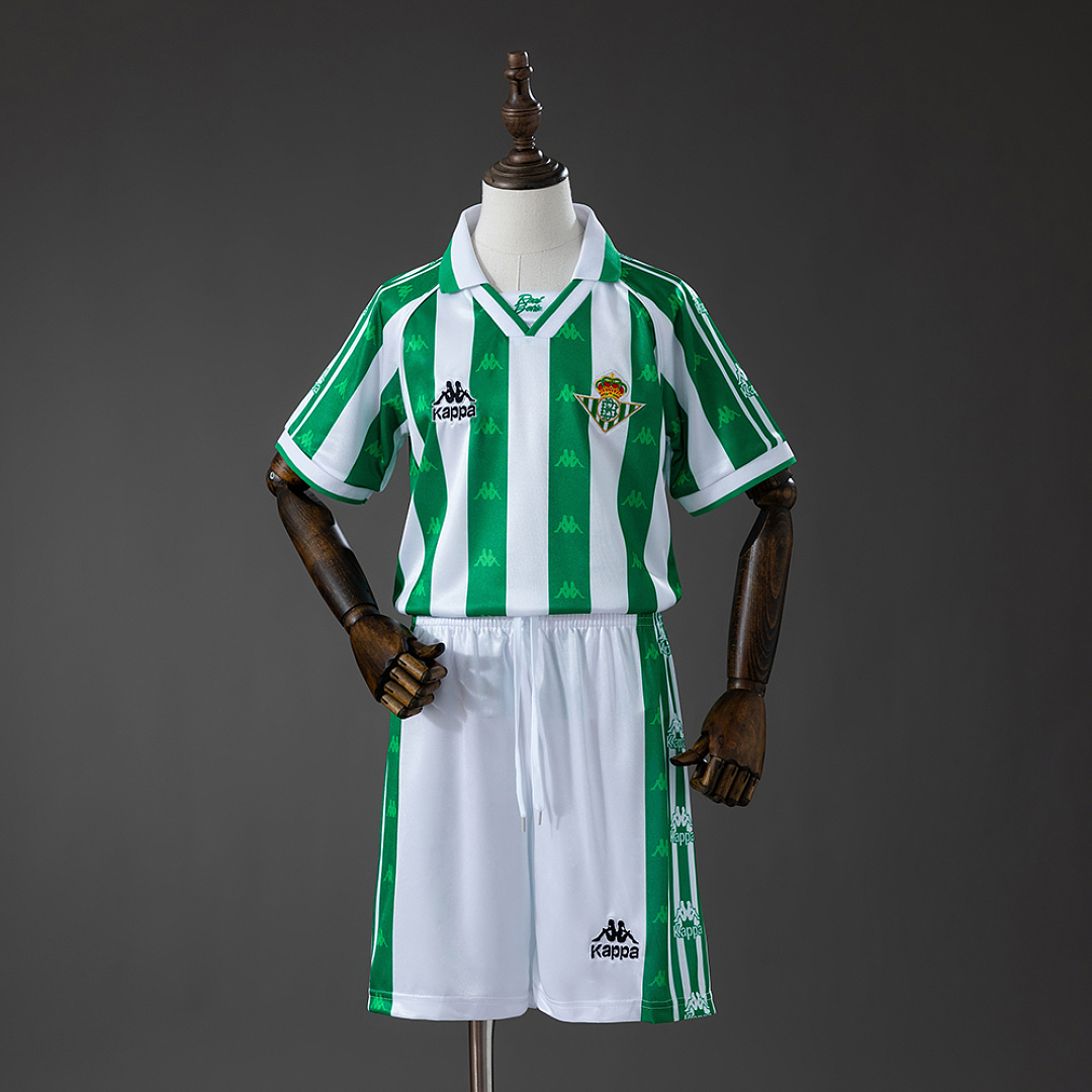 Real Betis 95/97 Titular Retrô Kit infantil Tamanho 16-28, foto 1