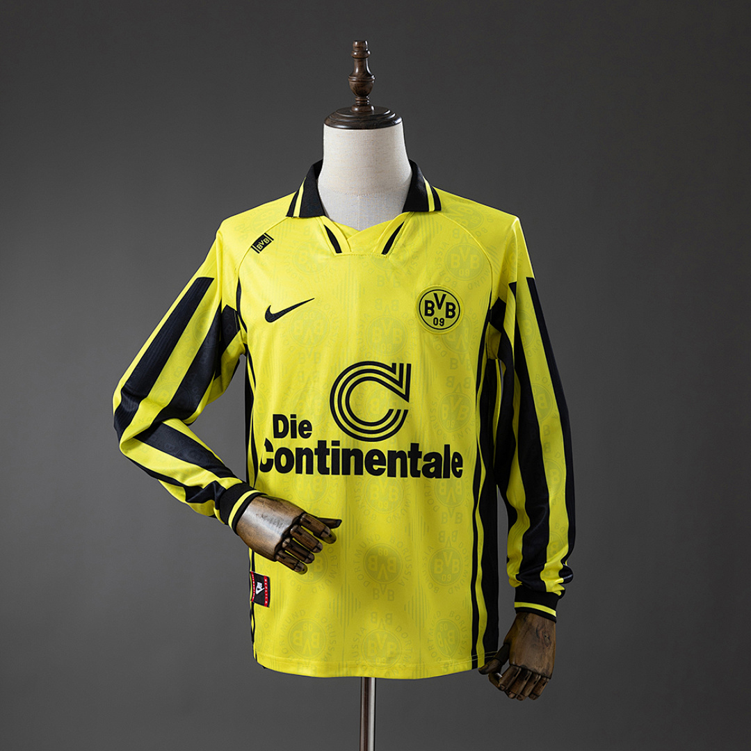 Dortmund 96/97 Titular Manga longa Retrô Camisa S-XXL, foto 1