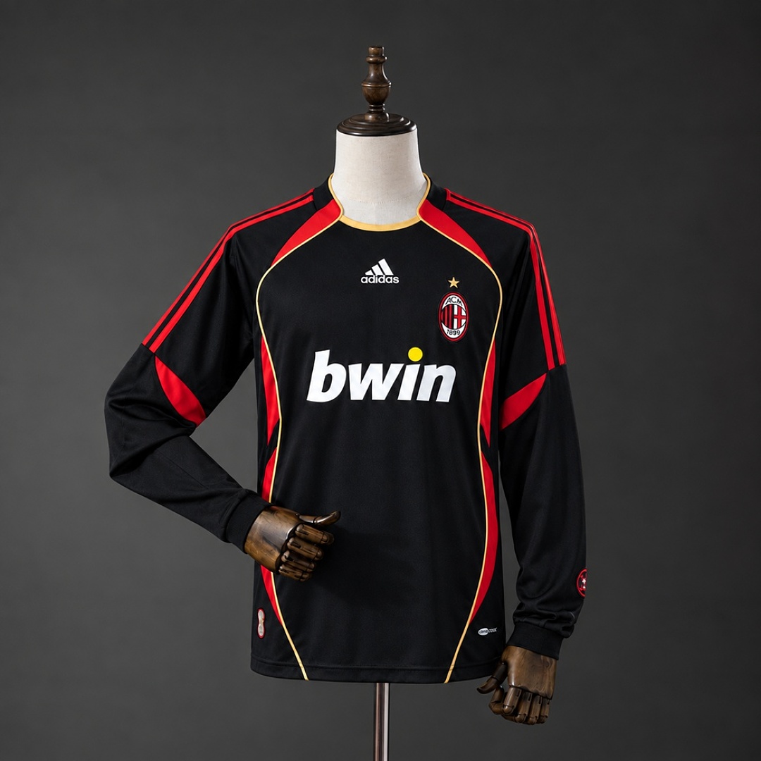 Retrô AC Milan 2006 Terceira Manga longa Camisa S-XXL, foto 1