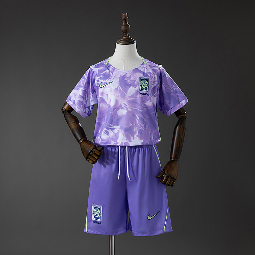South Korea 2026 Visitante Kit infantil Tamanho 16-28