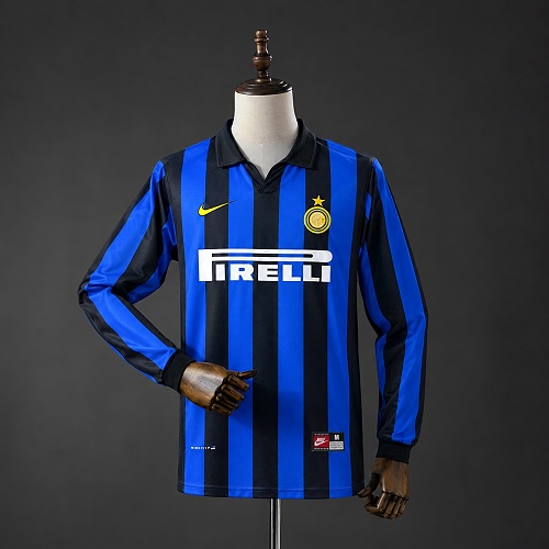 Retrô Inter Milan 98/99 Titular Manga longa Camisa S-XXL