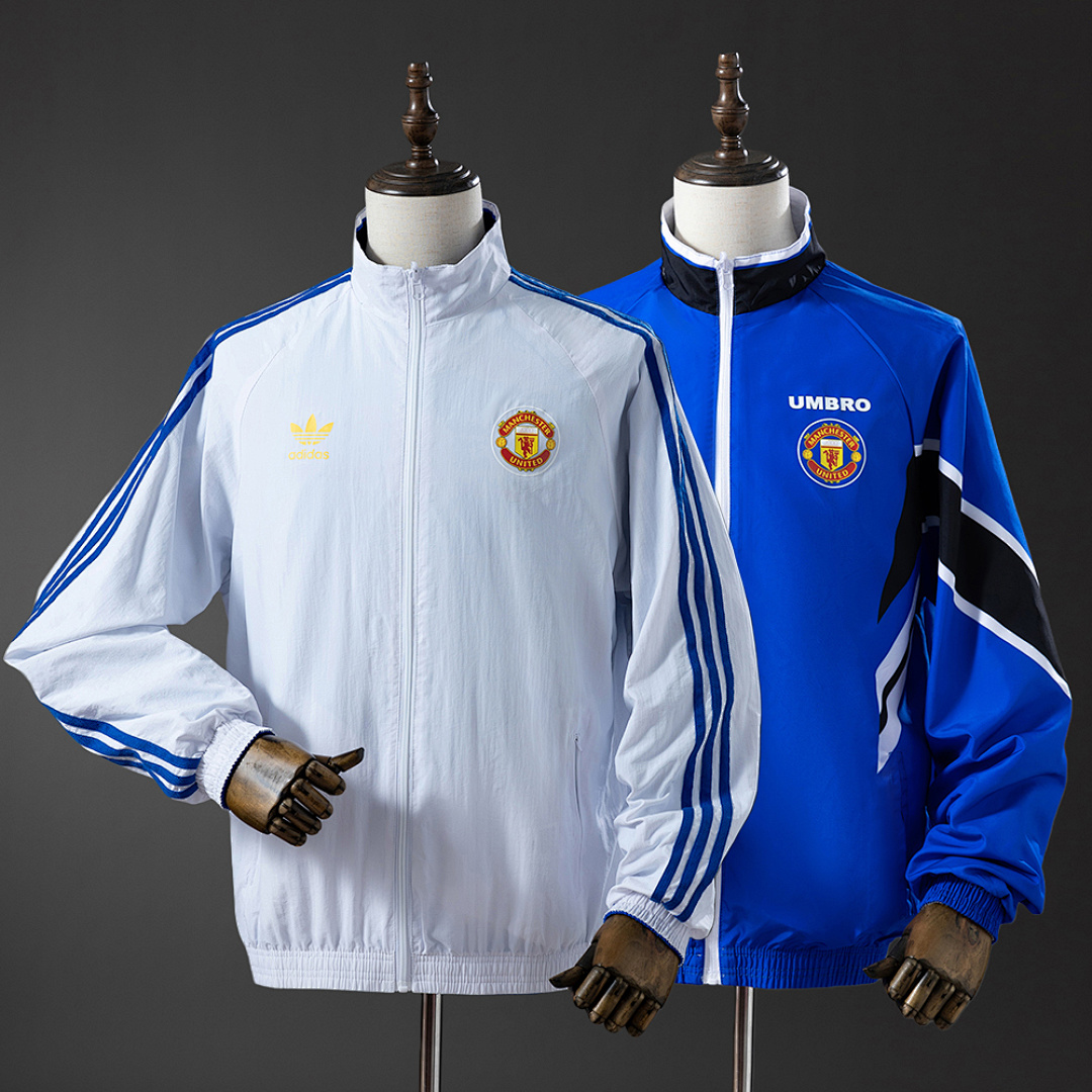 M-U Reversible Jacket Windbreaker - White & Blue S-XXL, foto 1