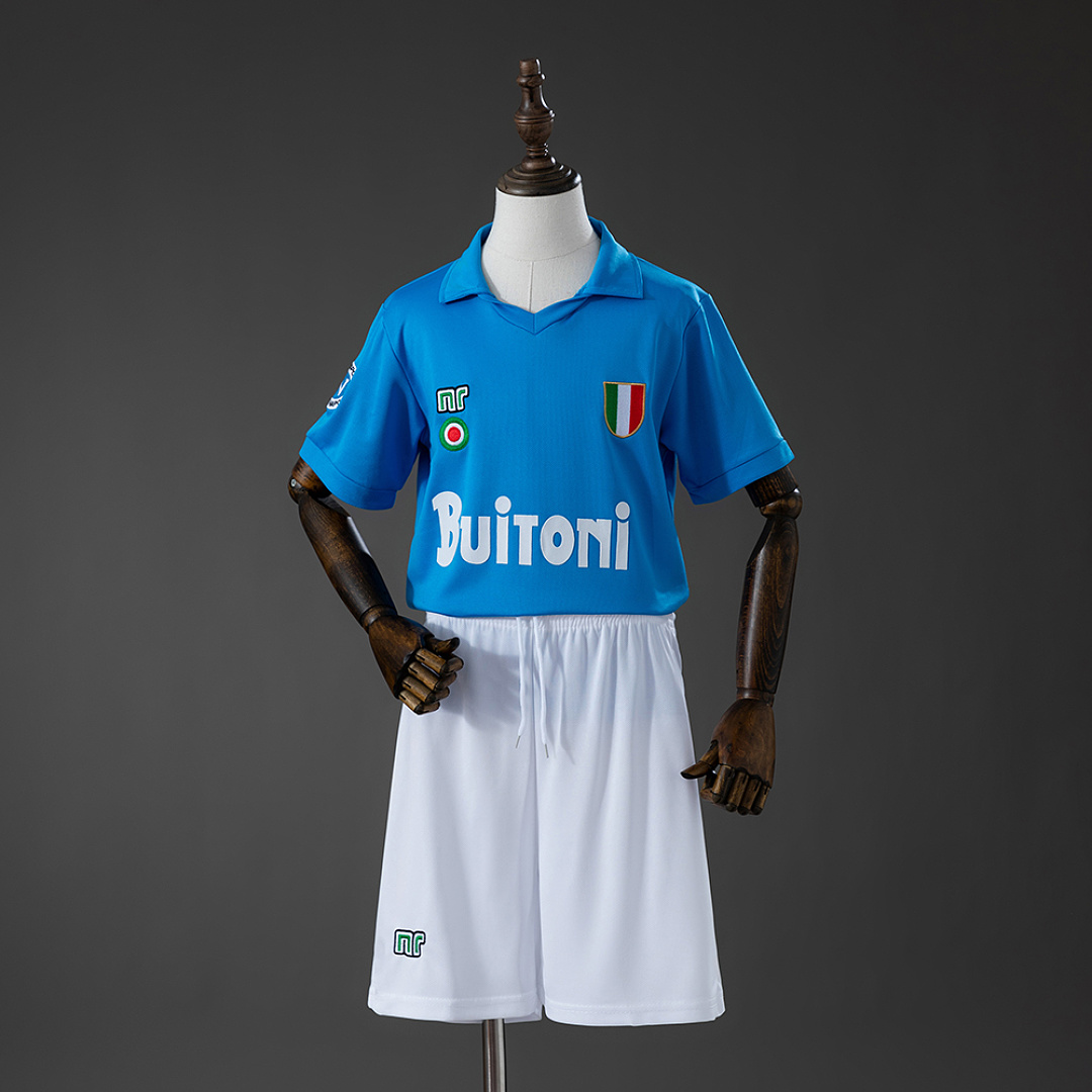 Napoli 87/88 Titular Retrô Kit infantil Tamanho 16-28, foto 1