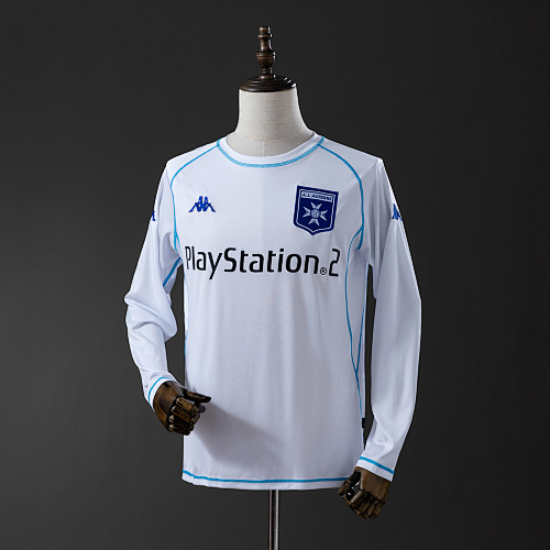 Auxerre 03/04 Titular Manga longa Retrô Camisa S-XXL