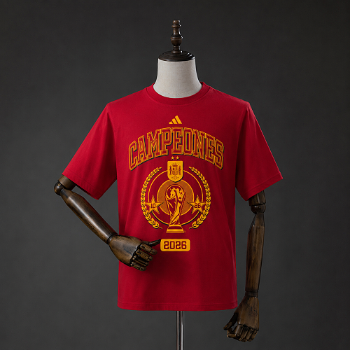 Spain "We Are Champions" T-Shirt Red S-3XL