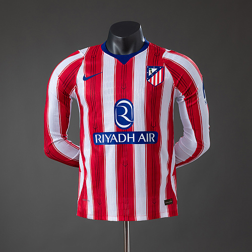 Atletico Madrid 26/27 Titular Match Versão jogador Manga longa Camisa S-3XL