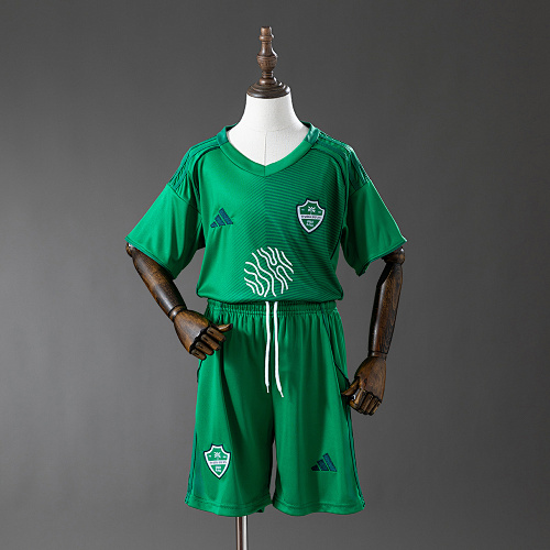 Al-Ahli Saudi 25/26 Green Kit infantil Tamanho 16-28