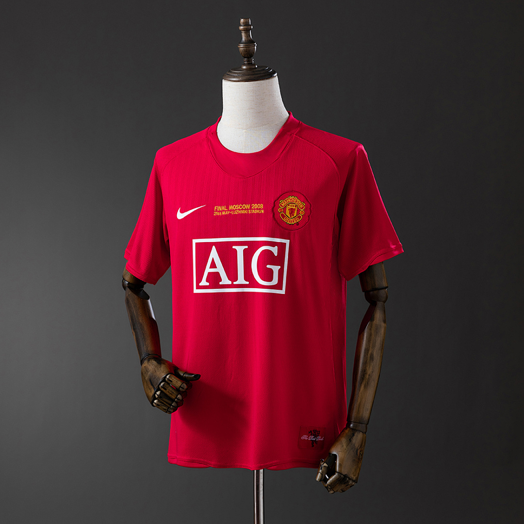 Retrô 07/08 M-U Champions League version Titular S-XXL, foto 1