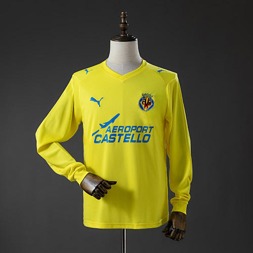 Villarreal 08/09 Titular Manga longa Retrô Camisa S-XXL