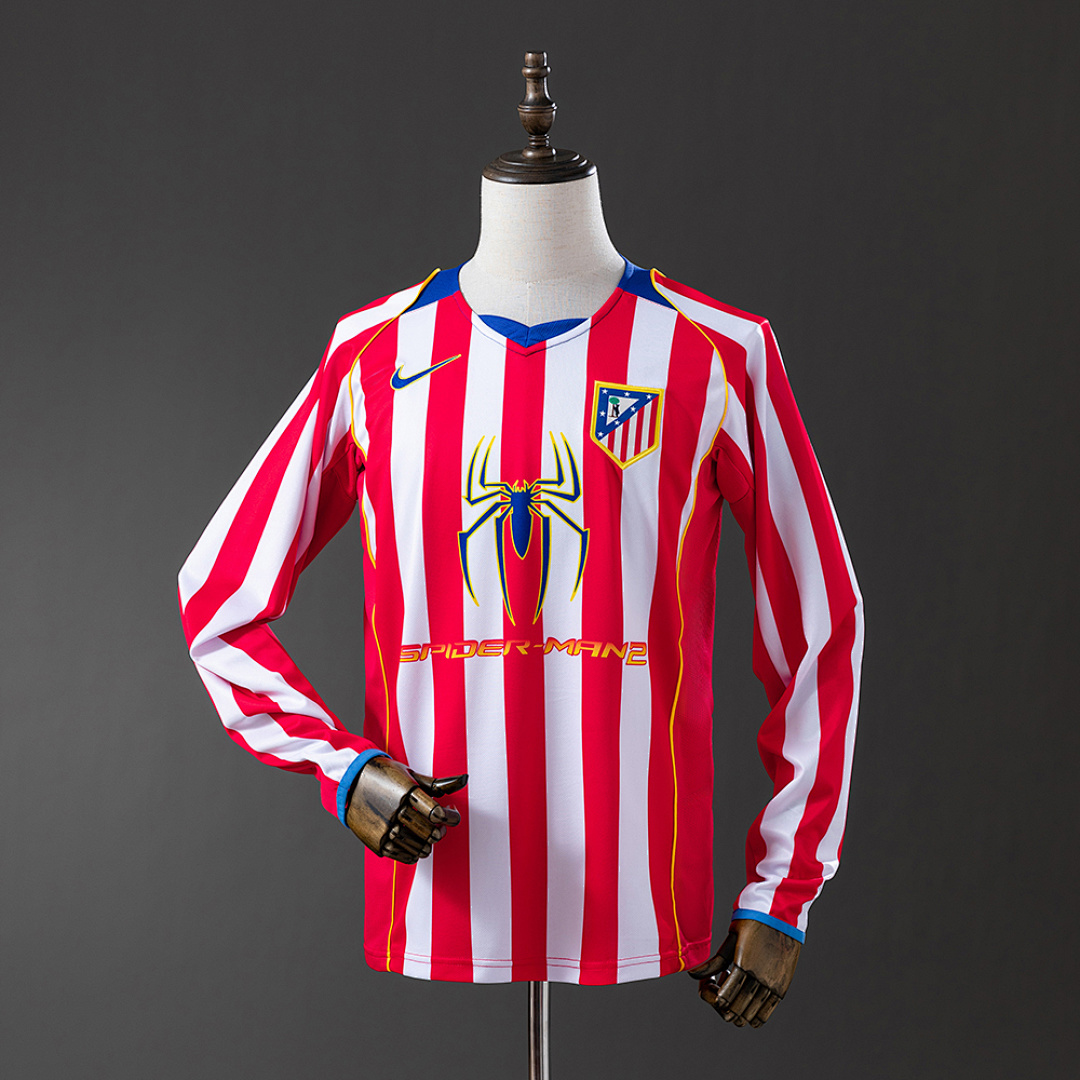 Atletico Madrid 04/05 Titular Manga longa Retrô Camisa S-XXL, foto 1