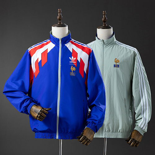French Reversible Jacket Windbreaker - Blue & Mint Green S-XXL