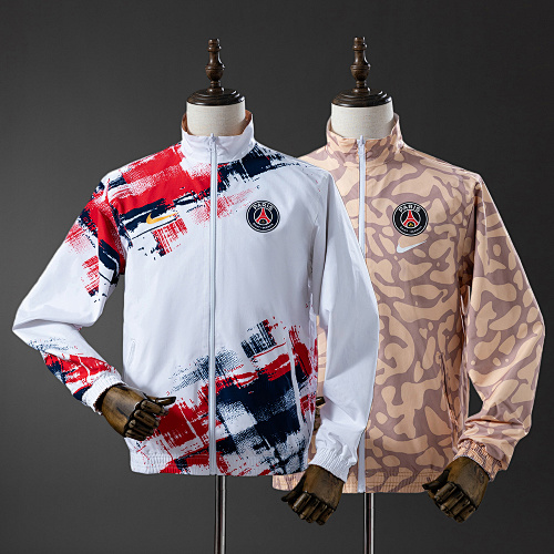 PSG Reversible Jacket Windbreaker - White & Brown S-XXL