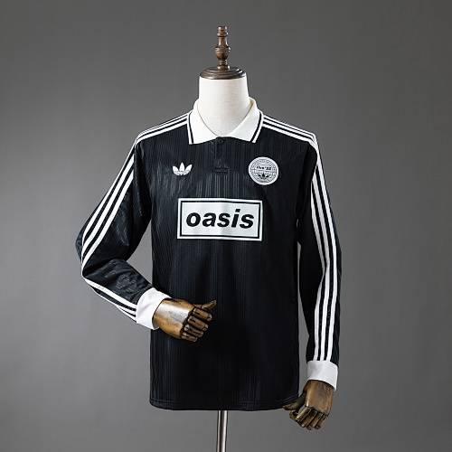 Oasis Tour Jacquard Striped Manga longa Sweatshirt - Black S-4XL