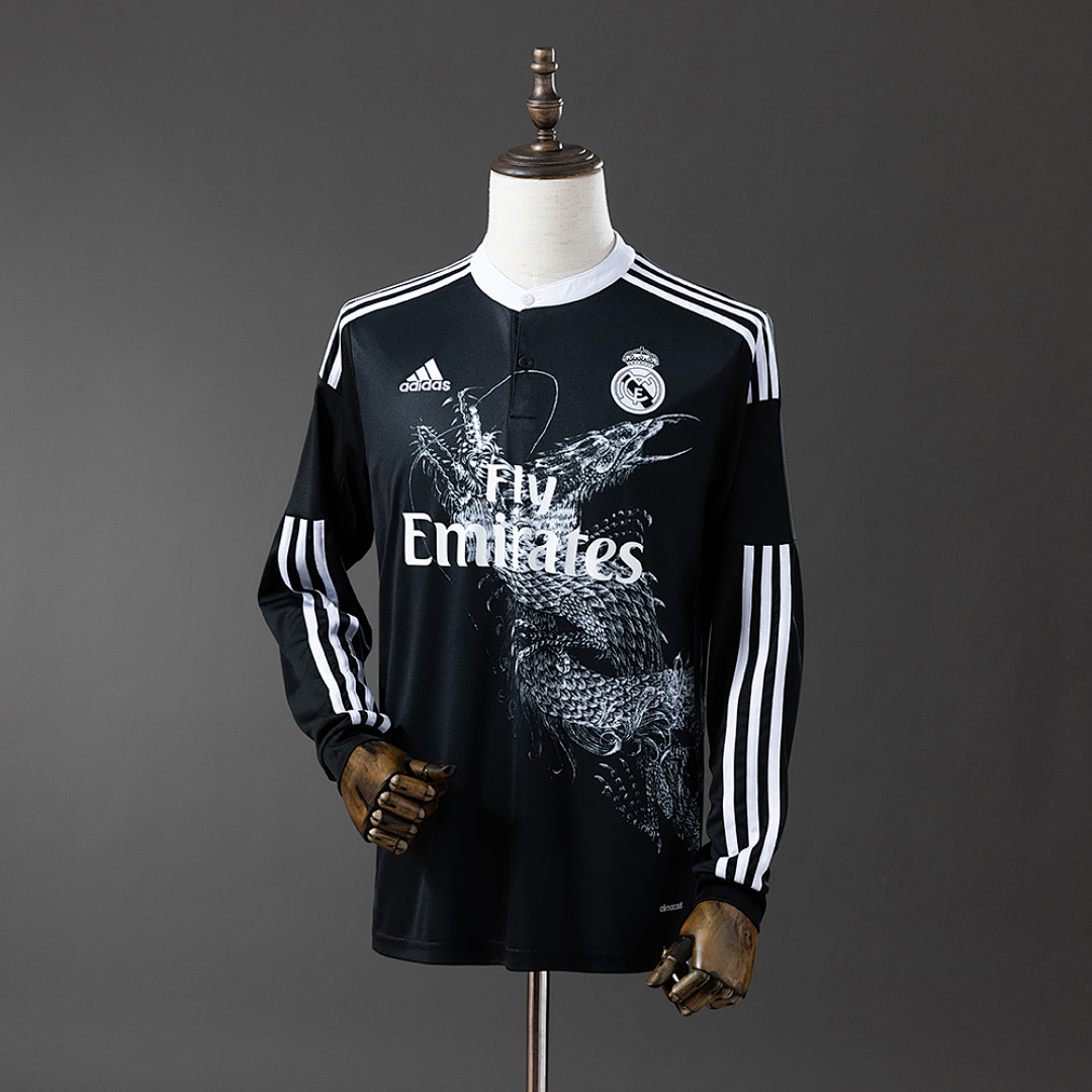 Real Madrid 2014/15 Second Visitante Manga longa Retrô Camisa S-XXL, foto 1