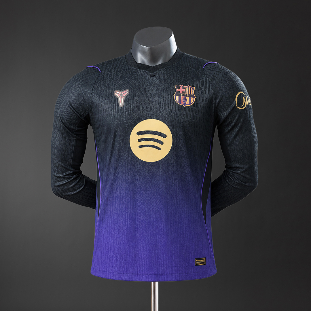 Barcelona x Kobe Bryant 26/27 Visitante Versão jogador Manga longa Camisa S-3XL, foto 1