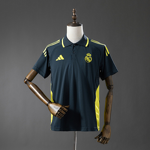 Real Madrid 25/26 POLO - Dark Grey & Yellow S-XXL