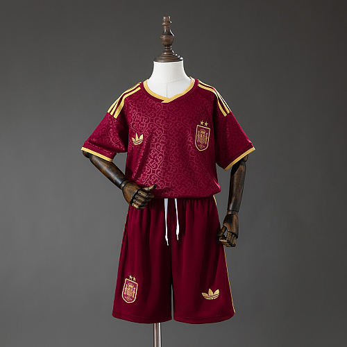 Spain 2026 2 Stars Edição especial Kids Kit - Maroon Tamanho 16-28