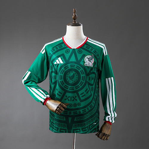 Mexico 2026 Titular Manga longa Camisa S-4XL