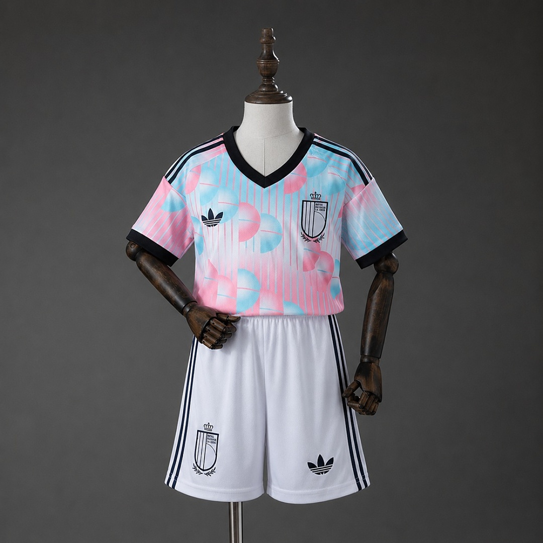 Belgium 2026 Visitante Kit infantil Tamanho 16-28, foto 1