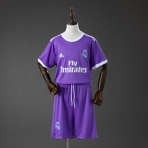 Real Madrid 16/17 Visitante Retrô Kit infantil Tamanho 16-28