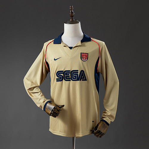 Arsenal 01/02 Visitante Manga longa Retrô Camisa S-XXL