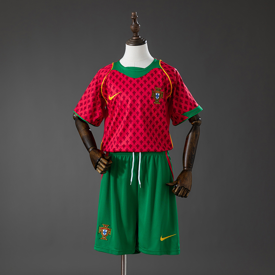 Portugal 2004 Titular Retrô Kit infantil Tamanho 16-28, foto 1