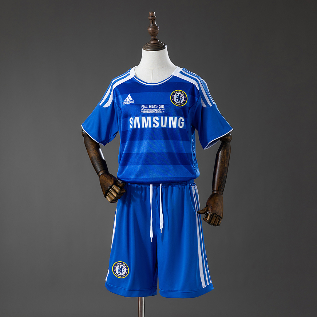 Chelsea 11/12 Titular (UEFA Champions League) Retrô Kit infantil Tamanho 16-28, foto 1
