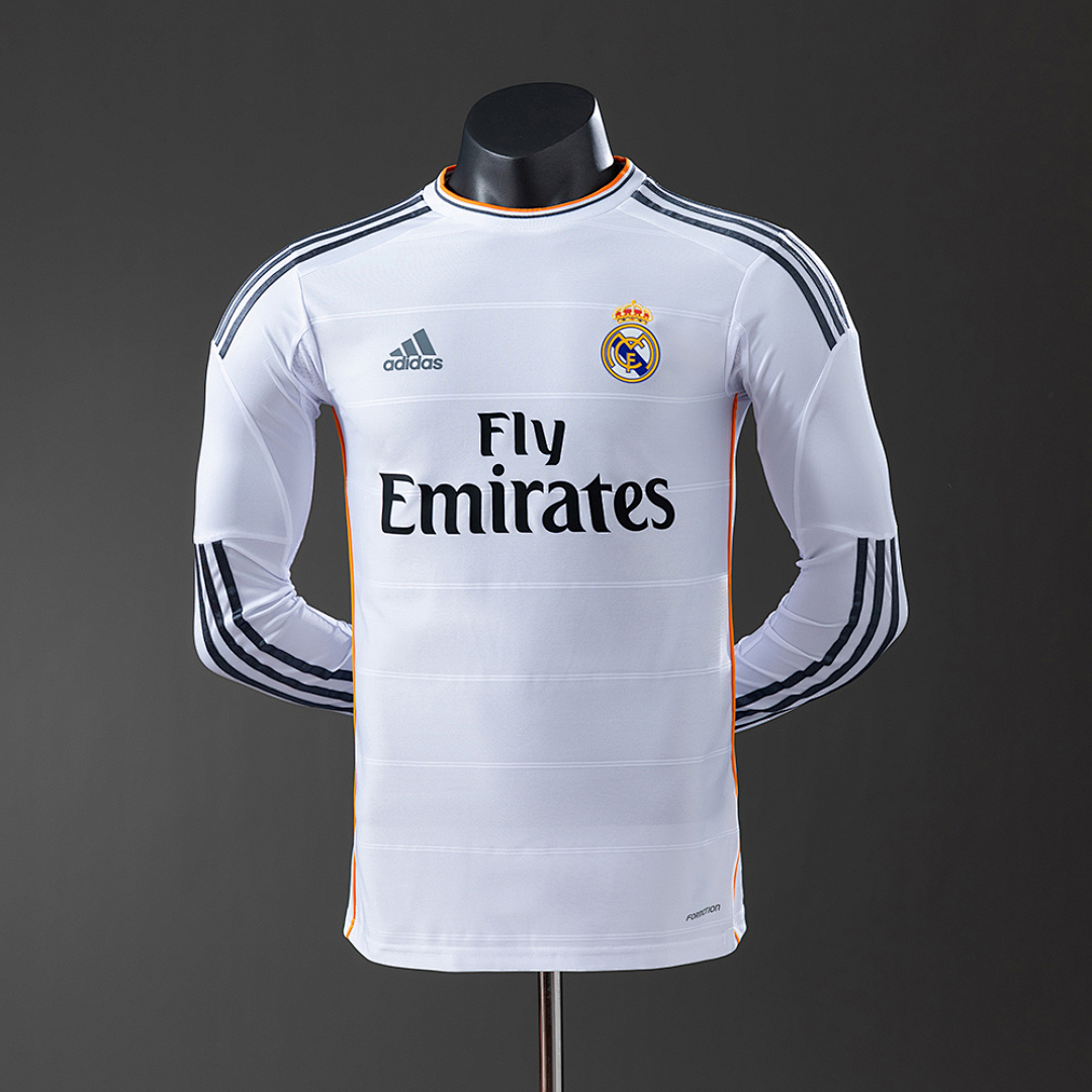 Real Madrid 13/14 Titular Manga longa Versão jogador Retrô Camisa S-3XL, foto 1