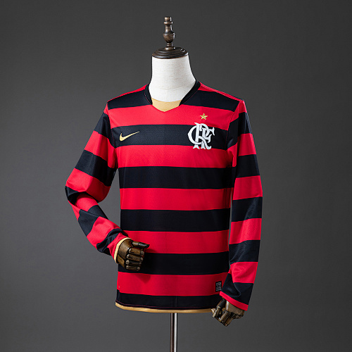 Flamengo 08/09 Titular Manga longa Retrô Camisa S-XXL