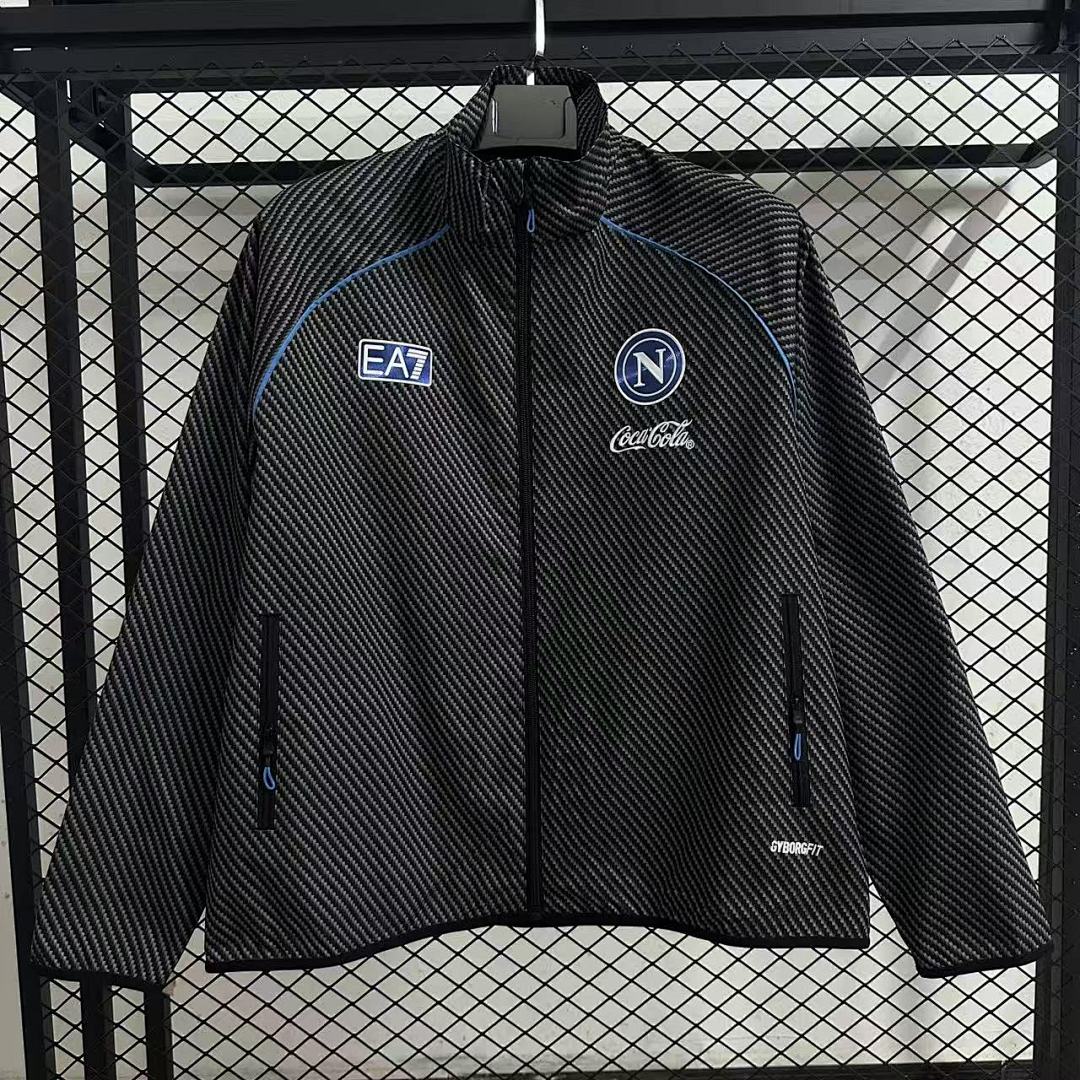 25/26 Napoli pad printed black waterproof windbreaker, foto 1