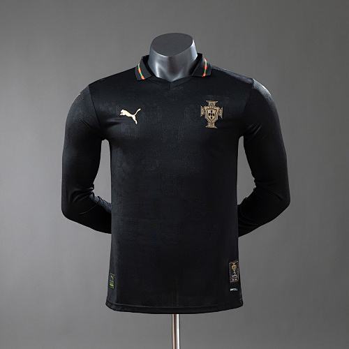 Portugal 2026 Edição especial - Black Panther Manga longa Versão jogador Jerseys S-4XL