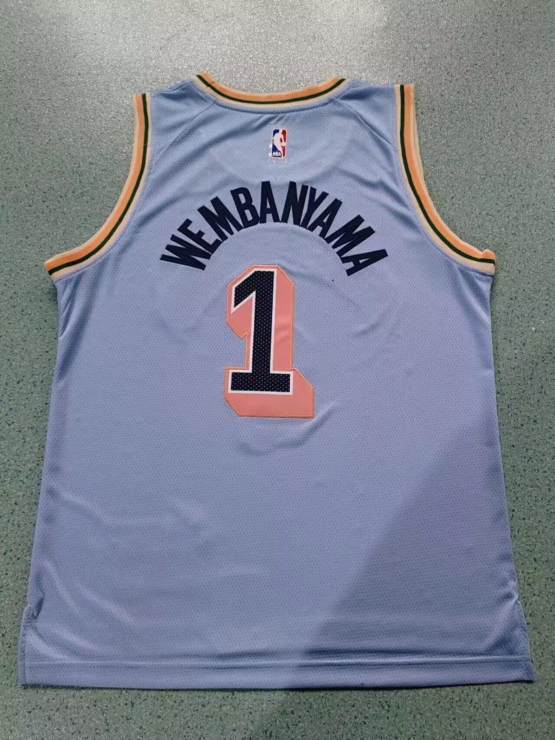 San Antonio Spurs Nova Temporada City Edition #1 Victor Wembanyama Camisa, foto 1