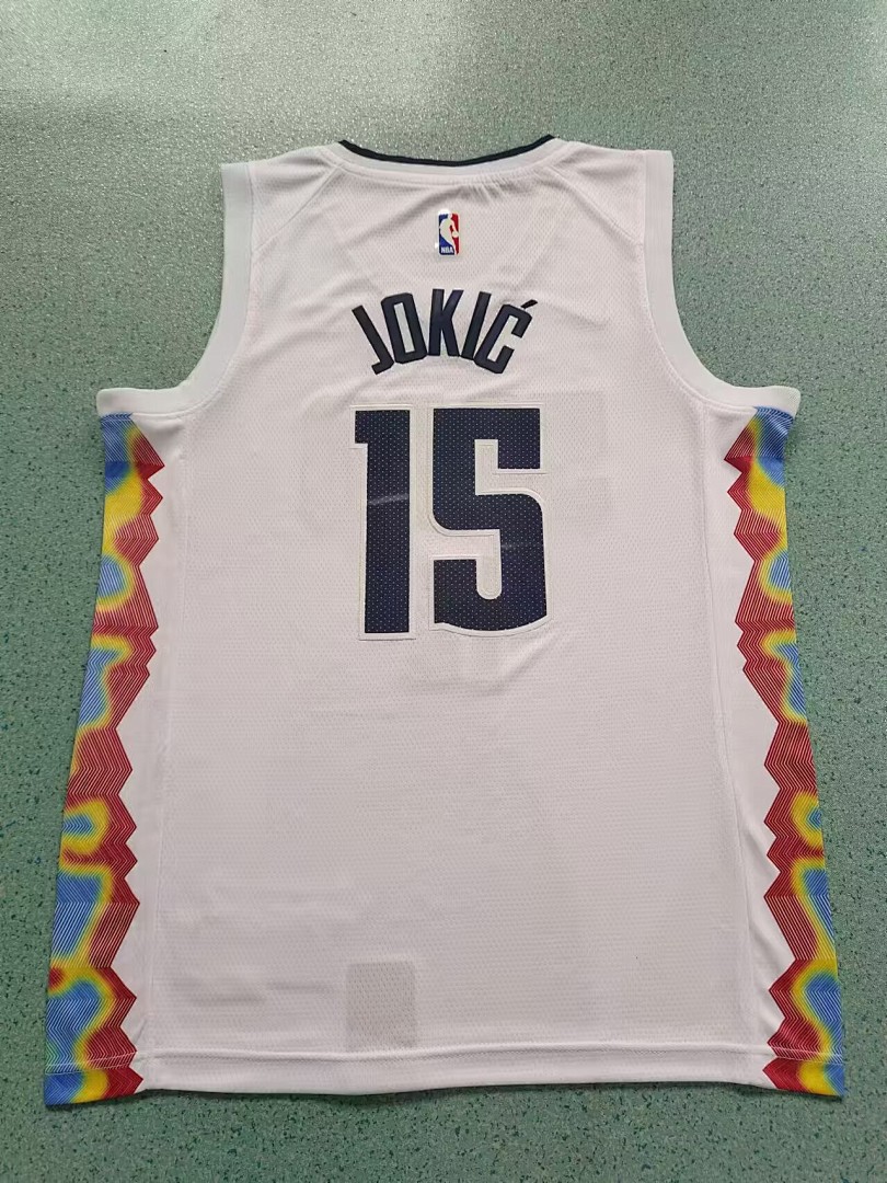 Denver Nuggets Nova Temporada City Edition #15 Nikola Jokic Camisa, foto 2
