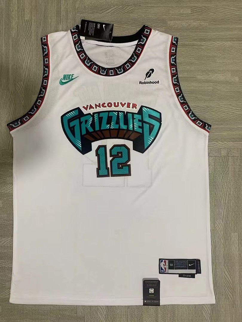 Memphis Grizzlies Nova Temporada #12 Ja Morant Camisa Branca, foto 2
