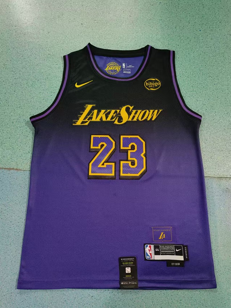 Los Angeles Lakers Nova Temporada City Edition #23 LeBron James Camisa, foto 2