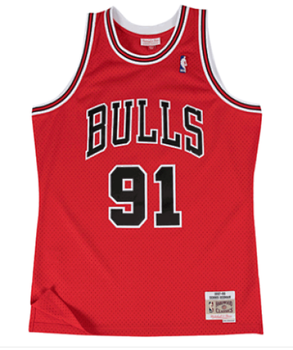 Mitchell&Ness公牛91红色