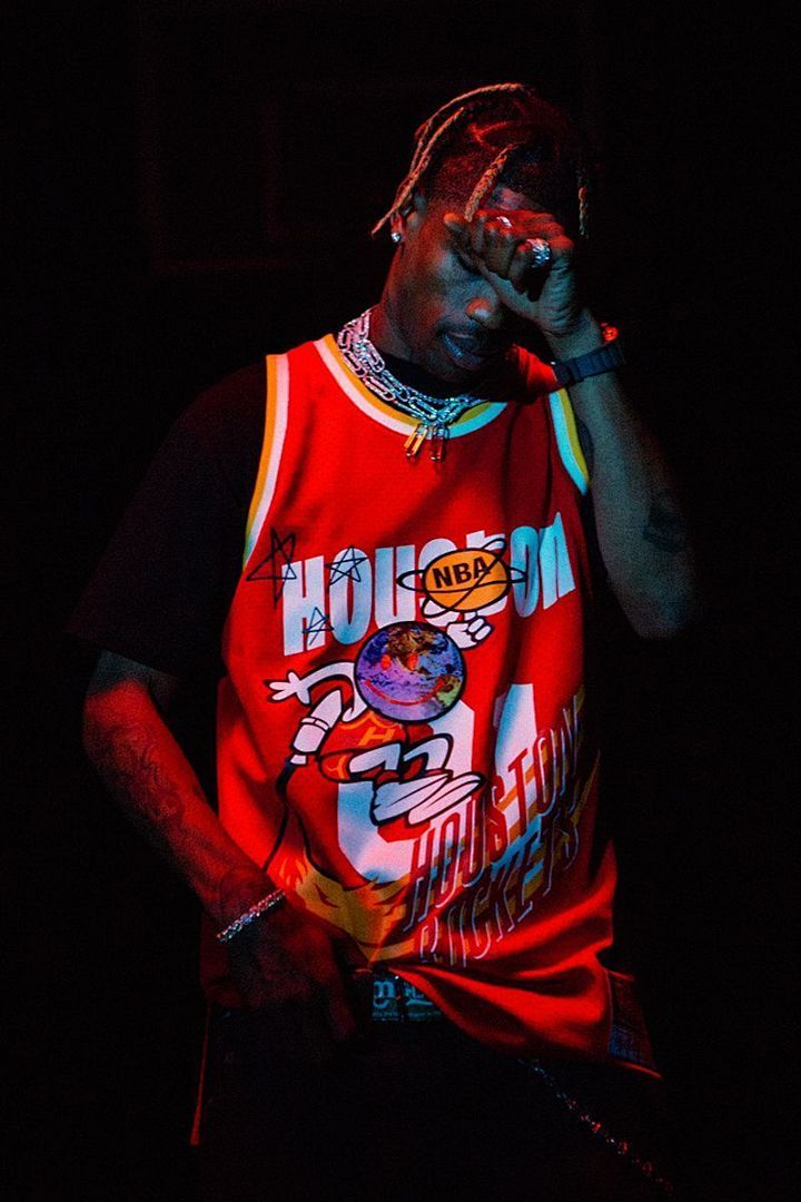 Travis Scott Mitchell Ness Bleacher Report 火箭联名球衣, foto 5