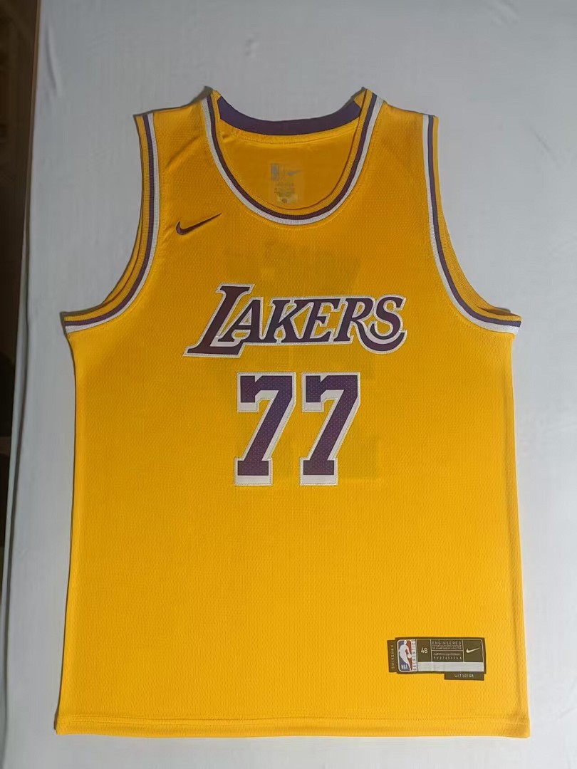 Los Angeles Lakers #77 Camisa Amarela, foto 1