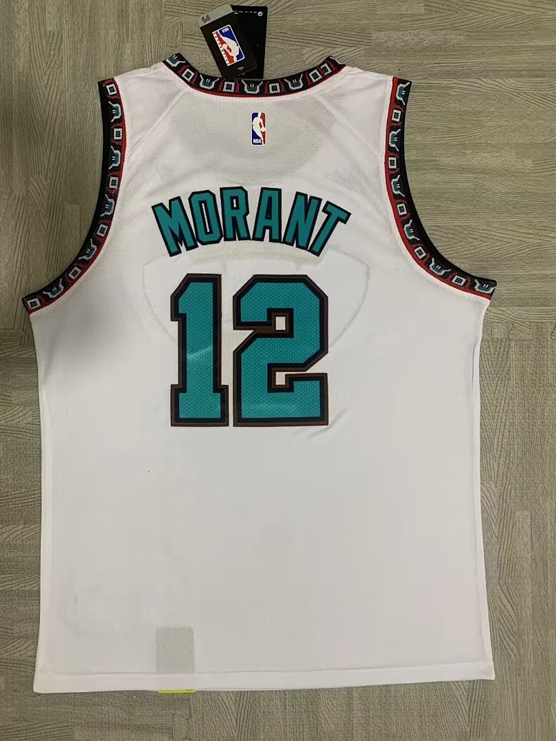 Memphis Grizzlies Nova Temporada #12 Ja Morant Camisa Branca, foto 1