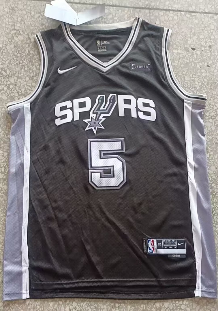 San Antonio Spurs #5 Camisa Preta, foto 1