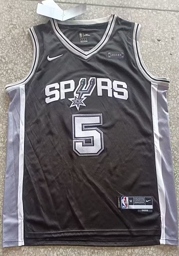 San Antonio Spurs #5 Camisa Preta