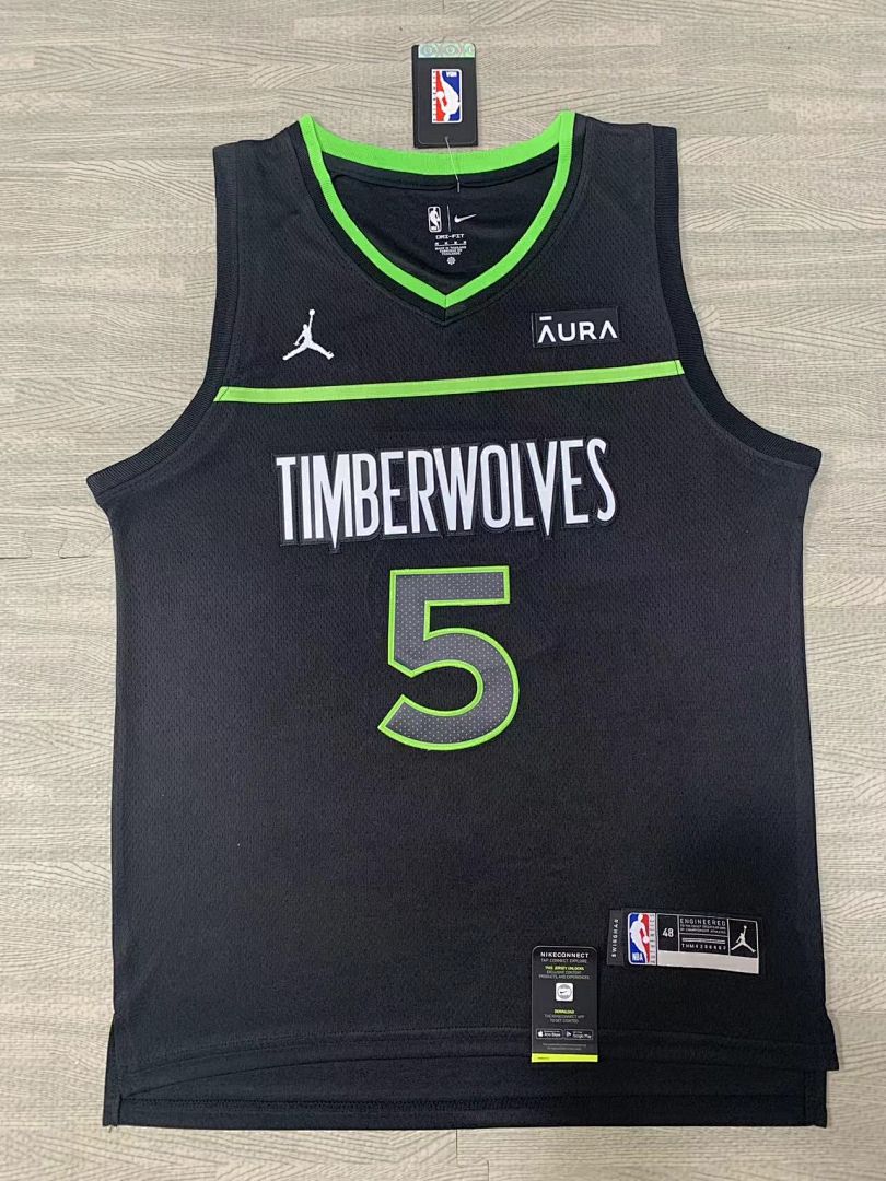 Minnesota Timberwolves #5 Camisa Preta, foto 1