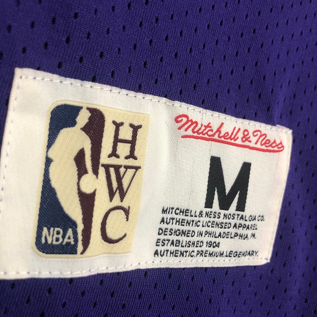 Mitchellness 湖人队 紫色 32号 约翰逊 复古网眼短袖, foto 10