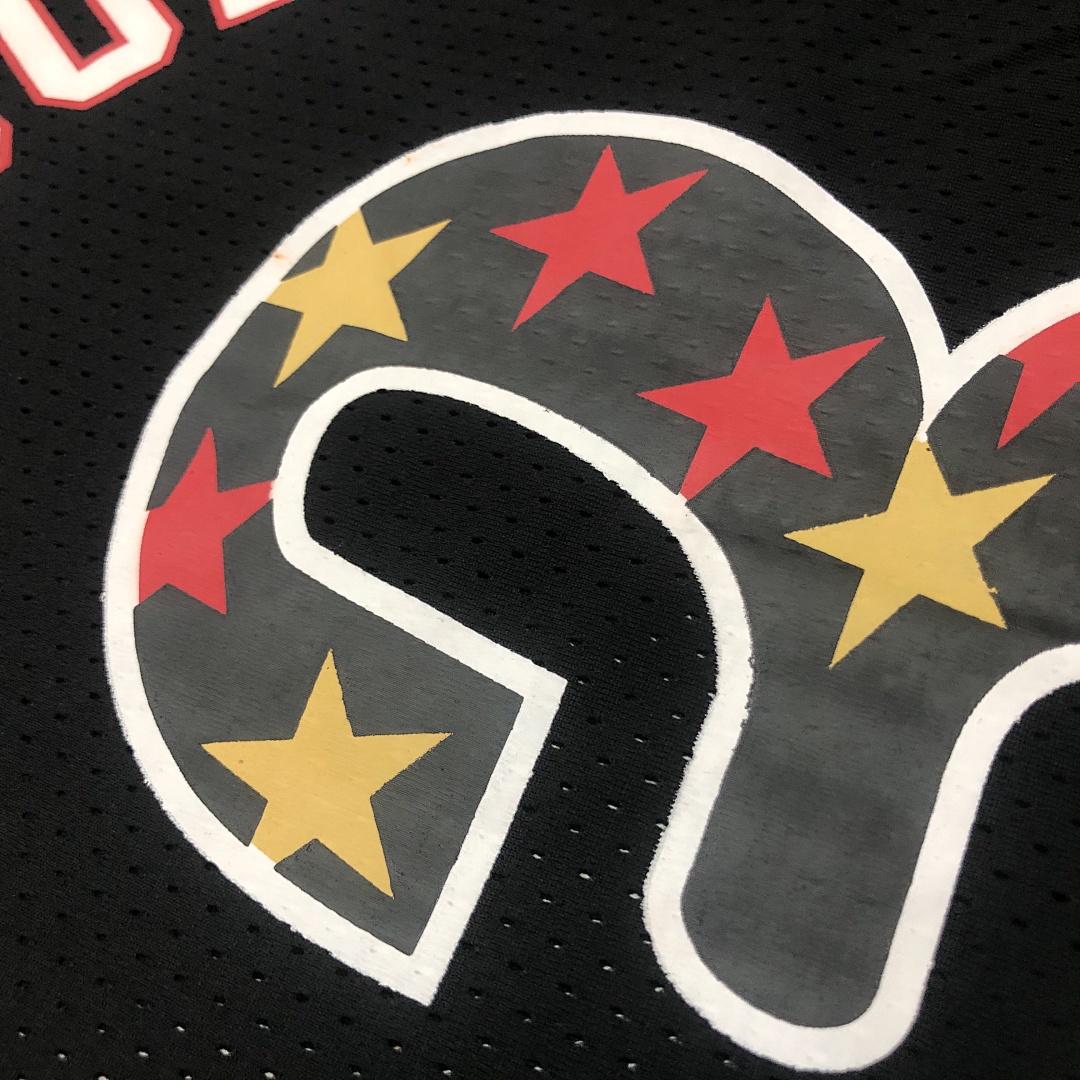 Mitchellness 76人队 黑色 3号 艾佛森 复古网眼短袖, foto 6