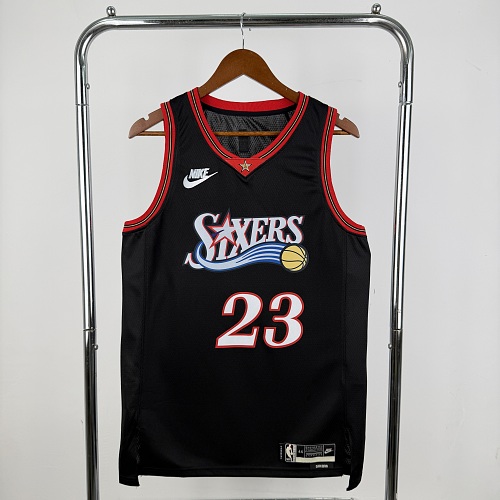 Philadelphia 76ers 25/26 Retrô #23 LeBron James Camisa Preta