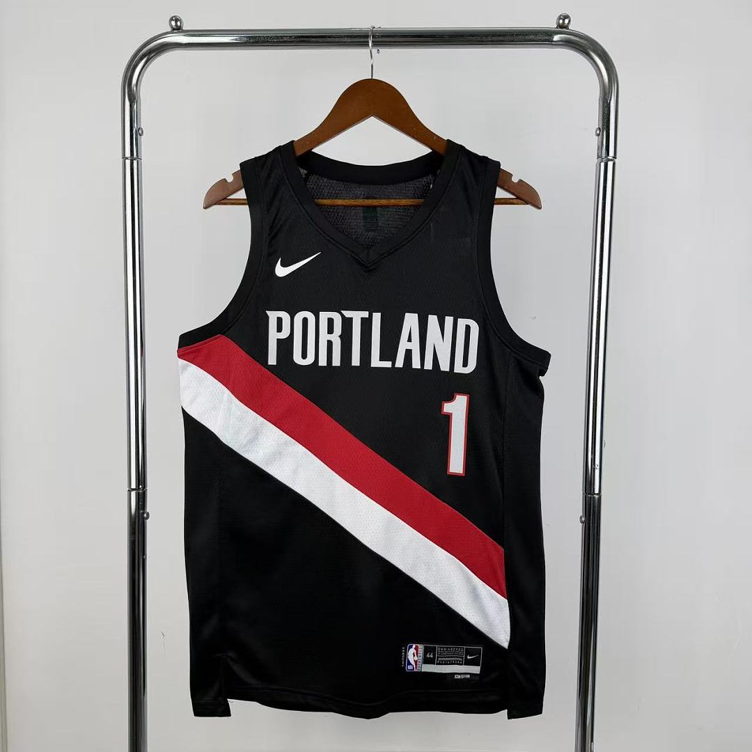 Portland Trail Blazers 25/26 #1 Ja Morant Camisa Preta, foto 13