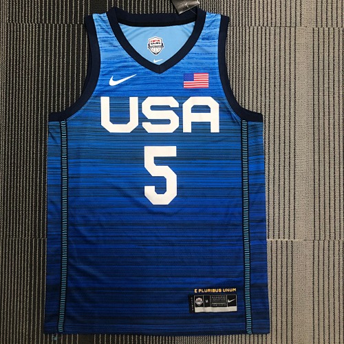 2021年奥运会 USA 美国队 蓝色 5号 拉文