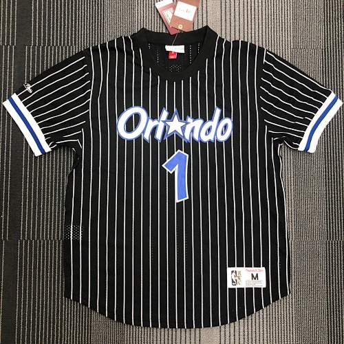 Mitchellness 魔术队 黑色 1号 麦迪 复古网眼短袖