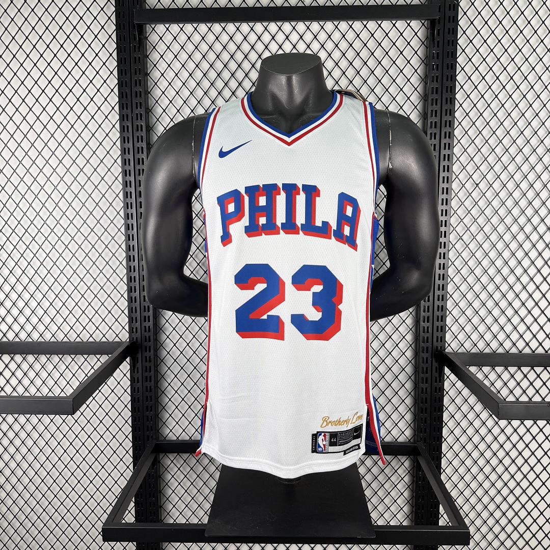 Philadelphia 76ers 22/23 #23 LeBron James Camisa Branca, foto 9
